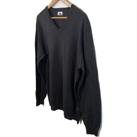Men’s Dark Gray Old Navy V Neck Sweater Size Large - Picture 2 of 8